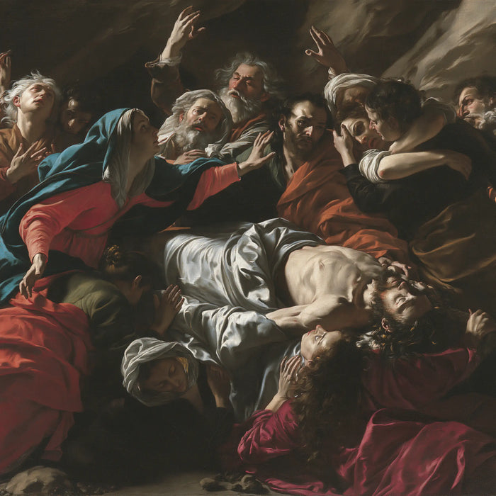 The Entombment of Jesus Christ — Arms Raised Above the Resting Christ