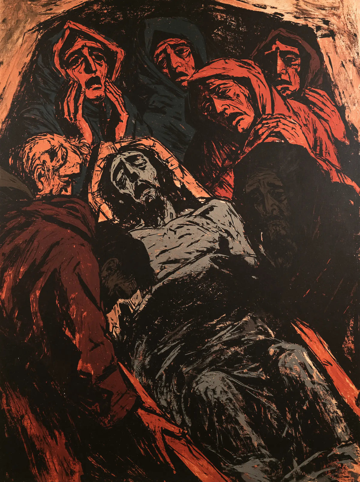 The Entombment of Jesus Christ — The Body in the Furrows of Black