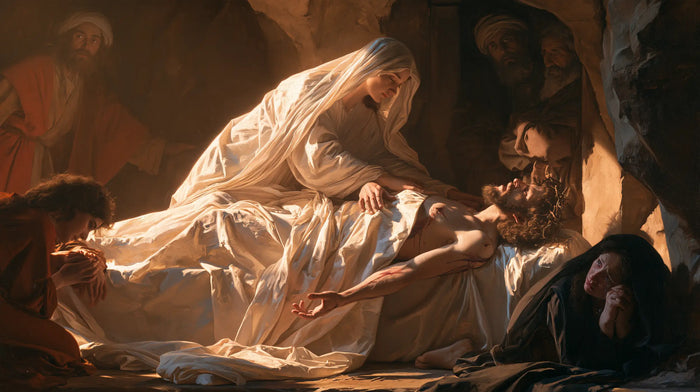The Entombment of Jesus Christ — The Luminous Veil Above the Heart