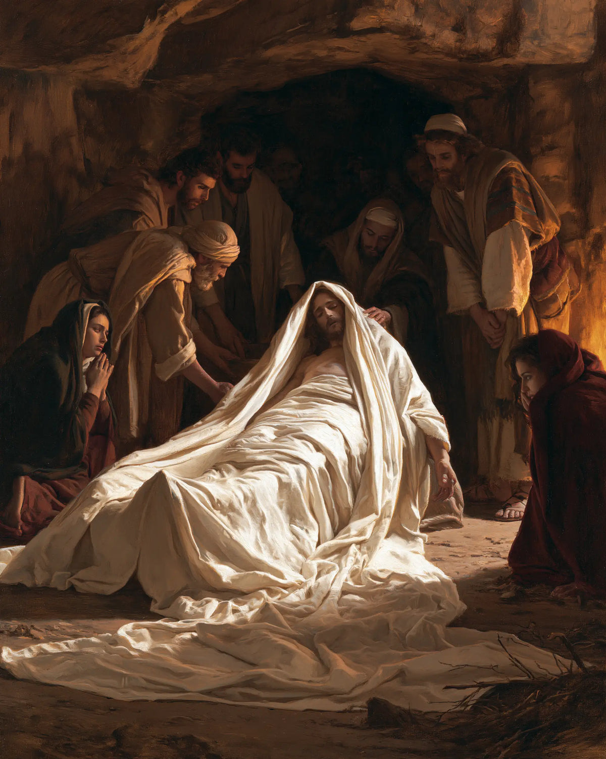The Entombment of Jesus Christ — The Face Beneath the Shroud’s Shelter