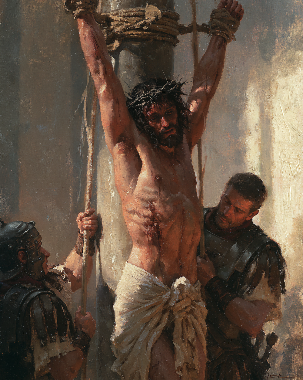 La Flagellazione di Cristo - Impressionista · Ritratto n° 12 - Arte cristiana