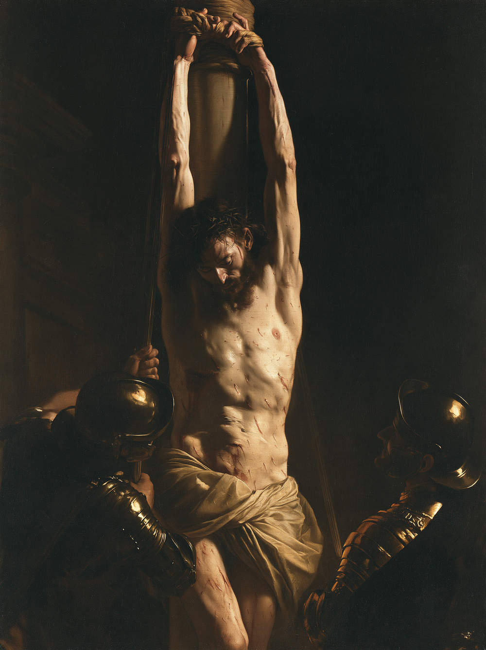La Flagellazione di Cristo - Nero e oro · Ritratto n° 9 - Arte cristiana