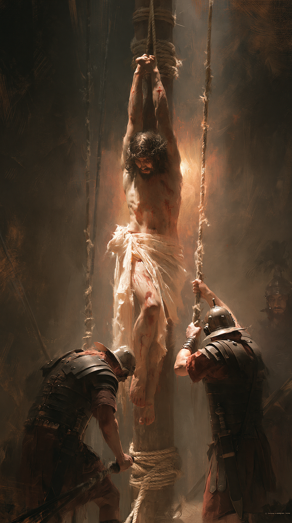 La Flagellazione di Cristo - Simbolo centrale · Ritratto n° 2 - Arte cristiana