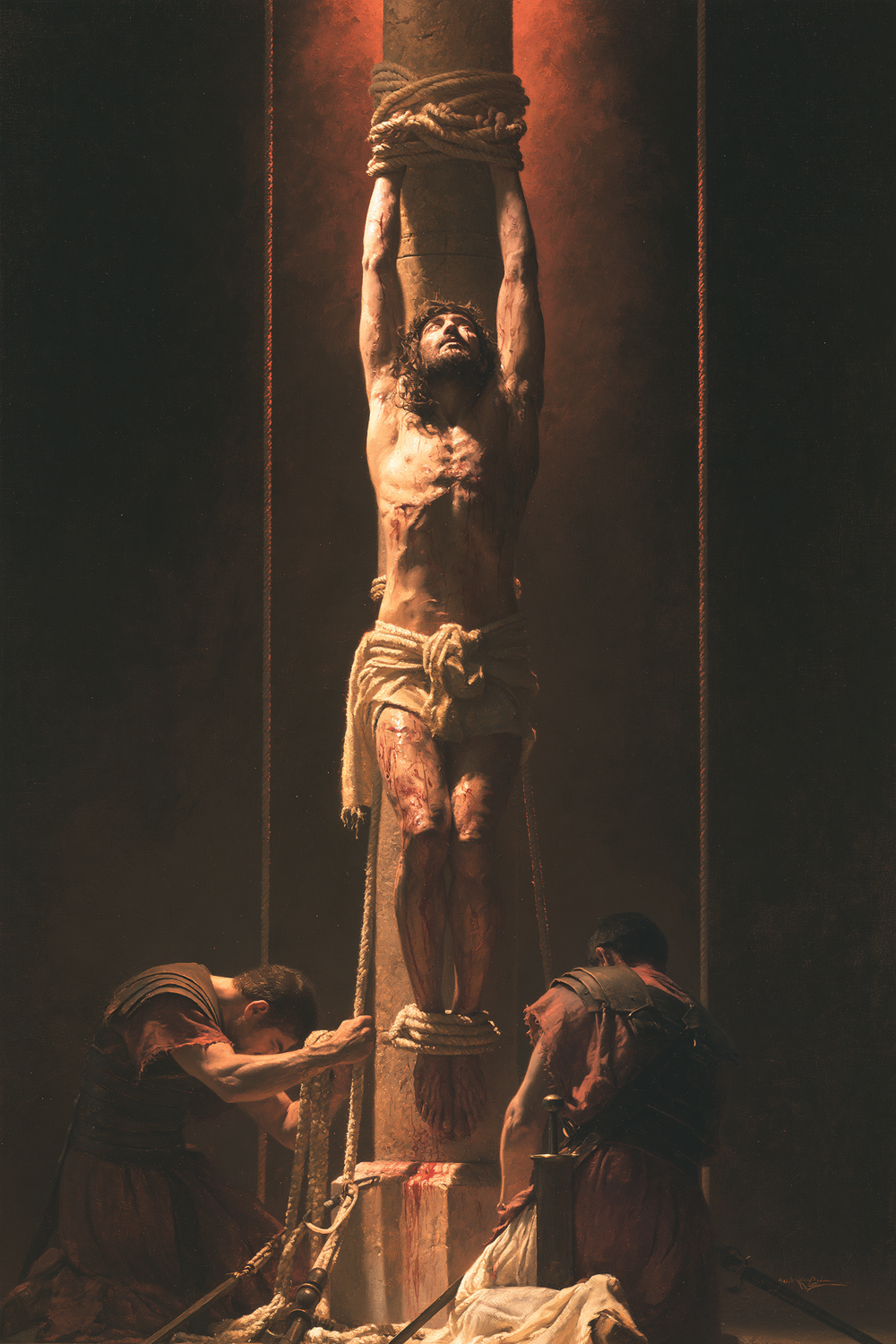 La Flagellazione di Cristo - Simbolo centrale · Ritratto n° 3 - Arte cristiana