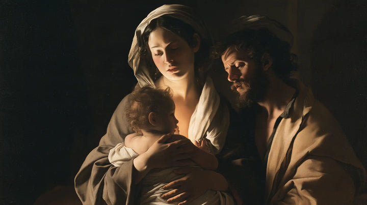 The Holy Family - Caravaggio Tenebrism · Landscape n° 1