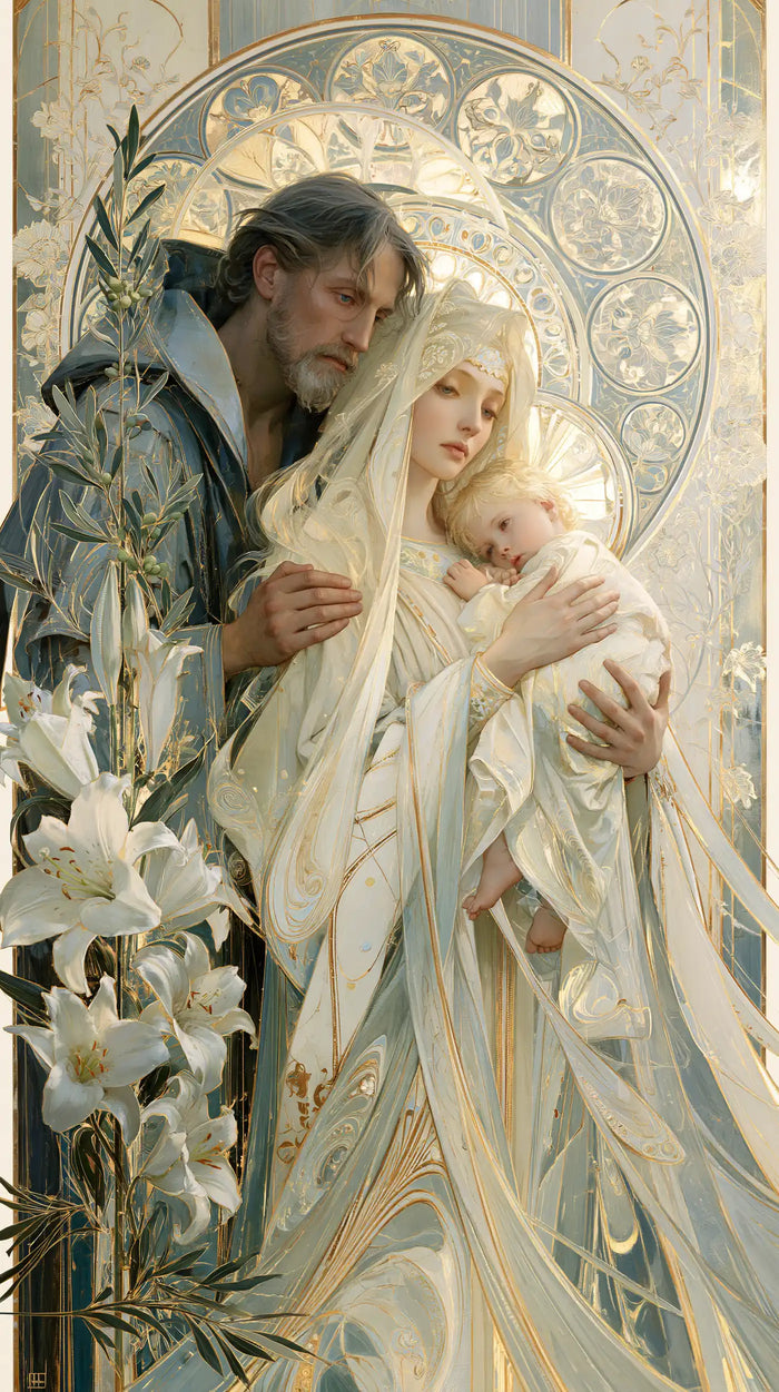 The Holy Family - Sacred Art Nouveau · Portrait n° 5