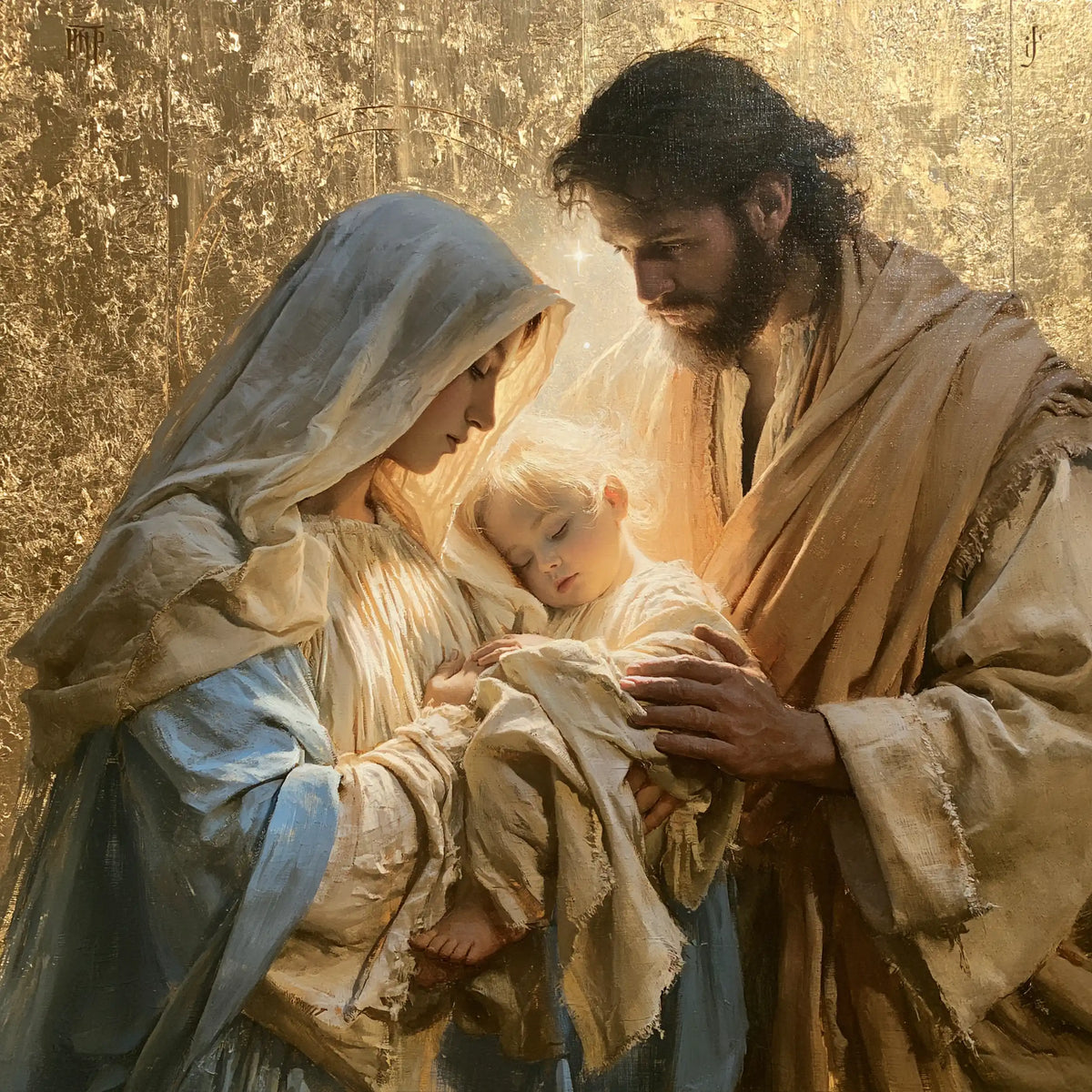 La Sacra Famiglia — Il sonno tra veli chiari