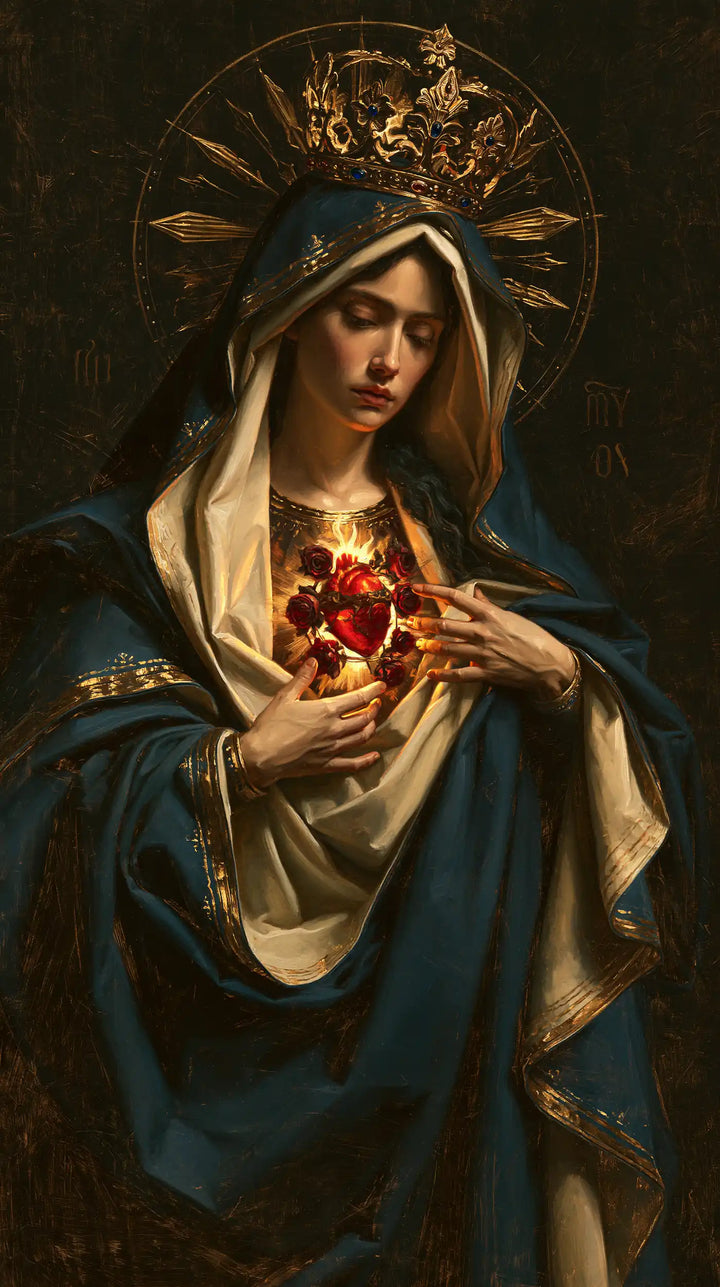 Immaculate Heart of Mary - Black and Gold · Portrait n° 11