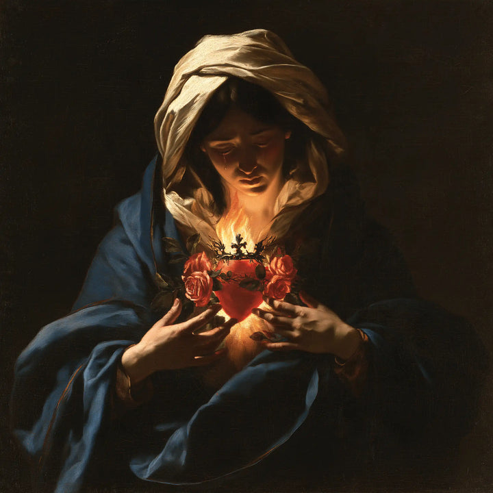 Immaculate Heart of Mary - Caravaggio Tenebrism · Square n° 5