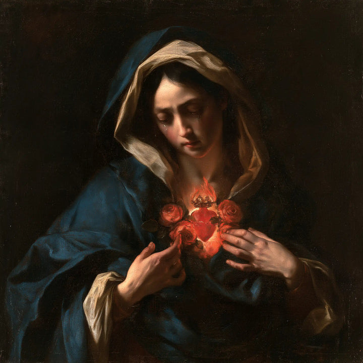 Immaculate Heart of Mary - Caravaggio Tenebrism · Square n° 10