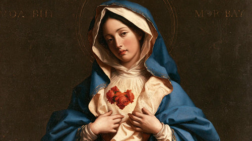 the Immaculate Heart of Mary in Florentine Renaissance style in Florentine Renaissance style, landscape Christian artwork no. 22