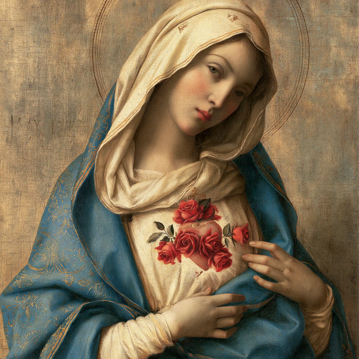 The Immaculate Heart of Mary — The Head Inclined over the Scarlet Garland