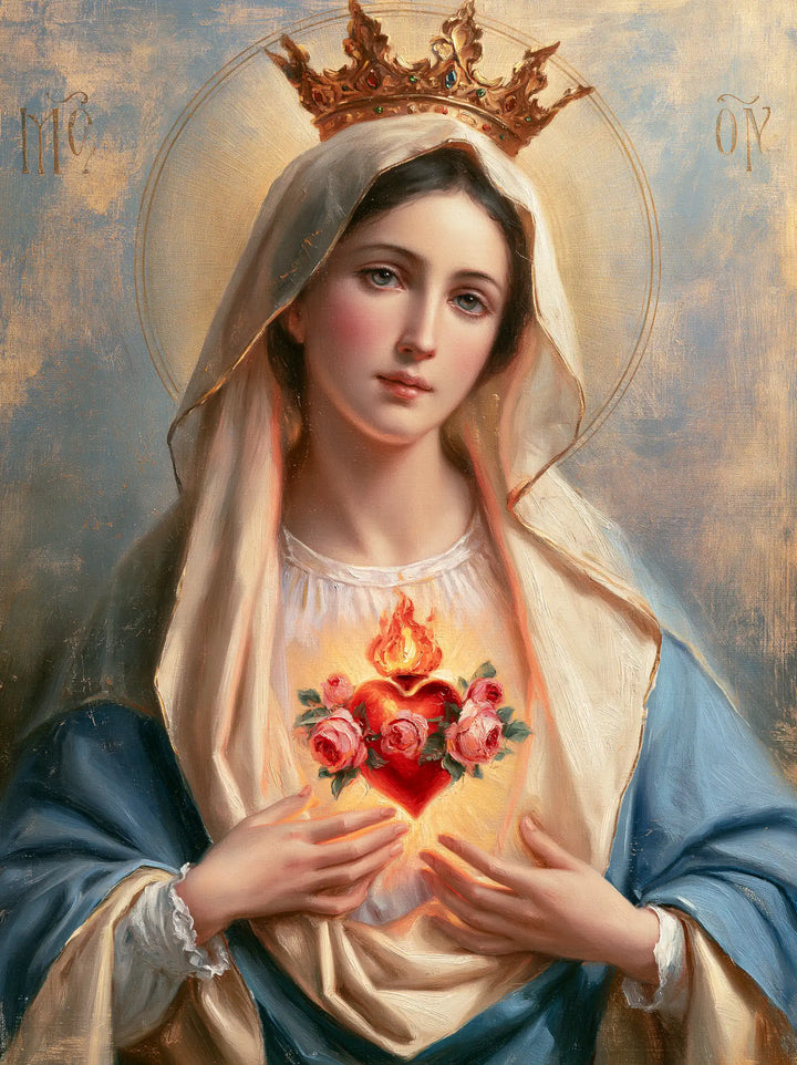 The Immaculate Heart of Mary — The Tall Crown and the Pink Roses