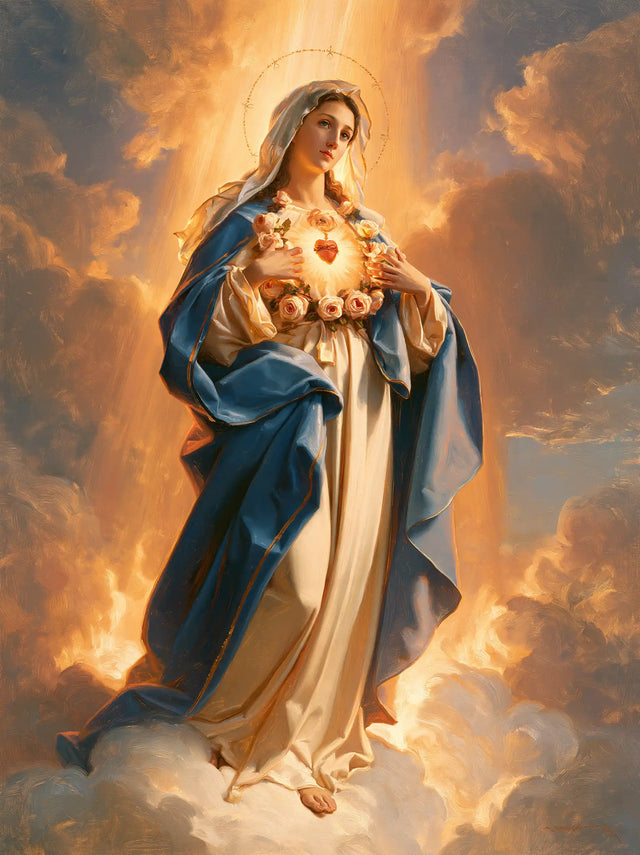 Immaculate Heart of Mary - Mary upon the Clouds with the Immaculate Heart · Portrait n° 13
