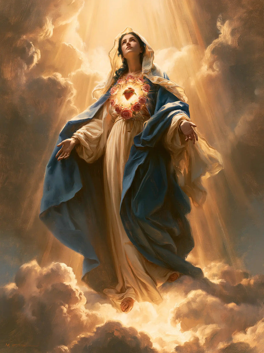 Immaculate Heart of Mary - Mary upon the Clouds with the Immaculate Heart · Portrait n° 16