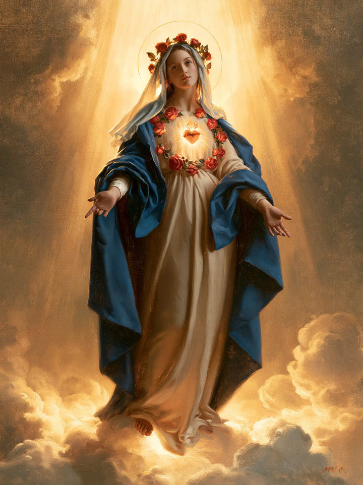 Immaculate Heart of Mary - Mary upon the Clouds with the Immaculate Heart · Portrait n° 19