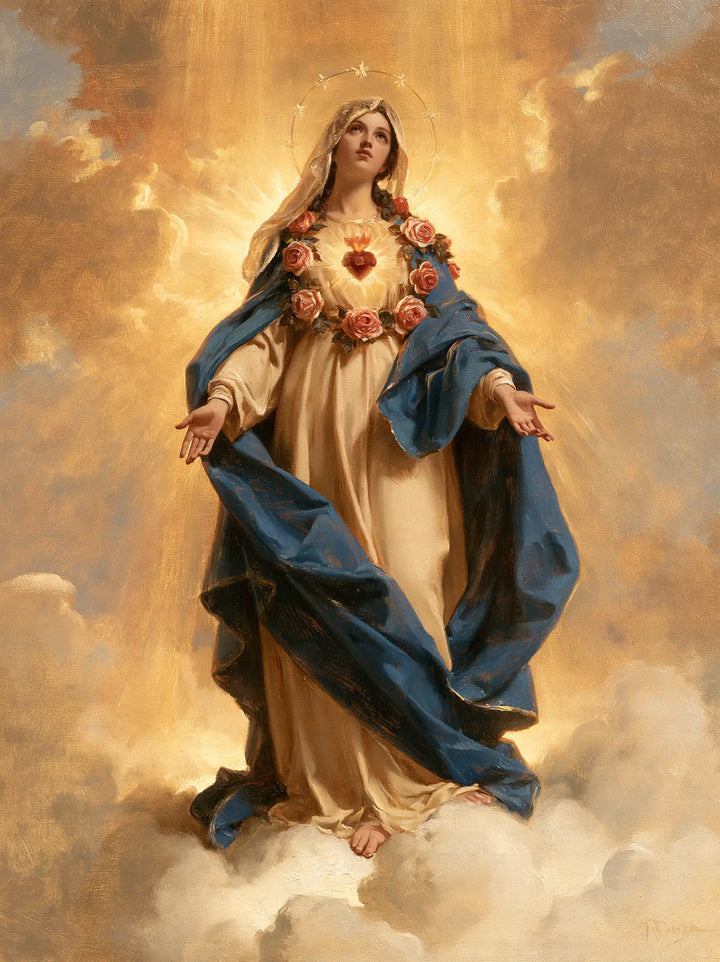 Immaculate Heart of Mary - Mary upon the Clouds with the Immaculate Heart · Portrait n° 20