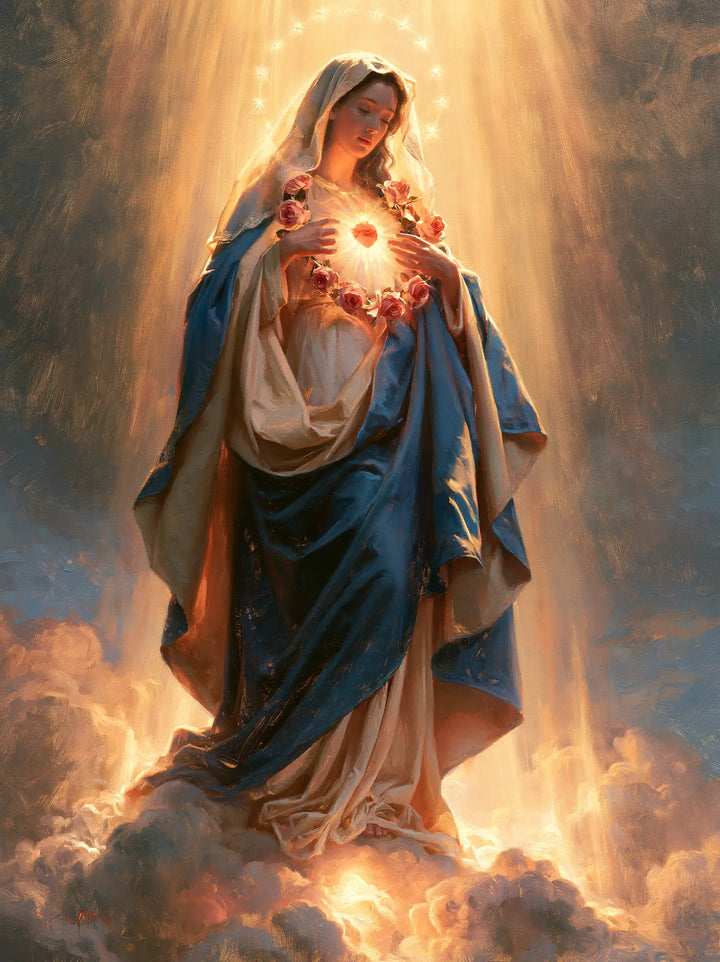 Immaculate Heart of Mary - Mary upon the Clouds with the Immaculate Heart · Portrait n° 22