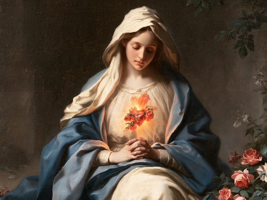 Immaculate Heart of Mary - Mary in Prayer with the Immaculate Heart · Landscape n° 6