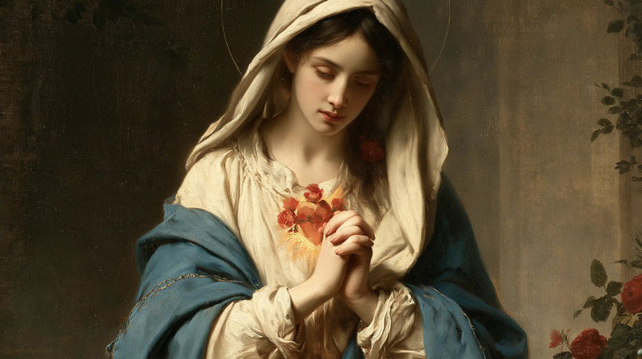 Immaculate Heart of Mary - Mary in Prayer with the Immaculate Heart · Landscape n° 15