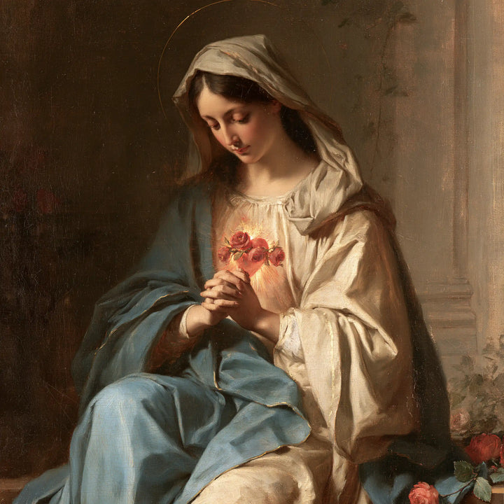 Immaculate Heart of Mary - Mary in Prayer with the Immaculate Heart · Square n° 1