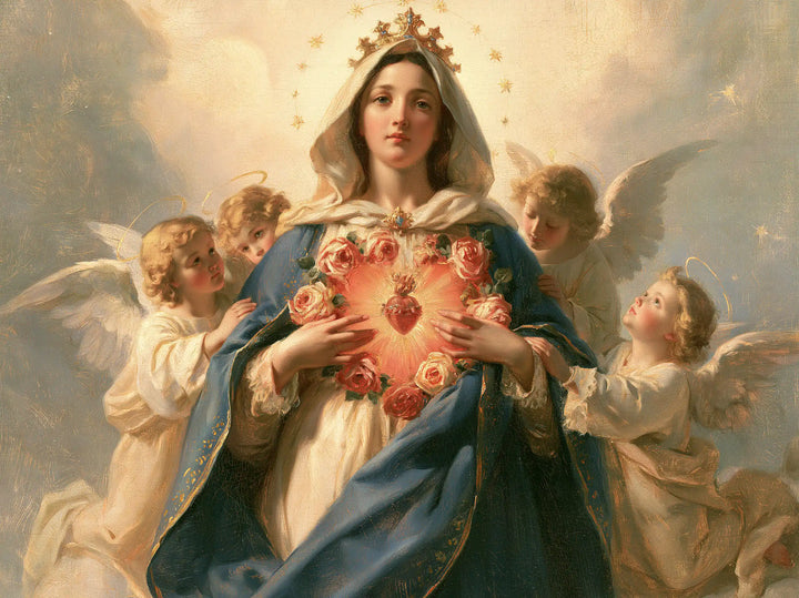 Immaculate Heart of Mary - Mary Surrounded by Angels · Landscape n° 1