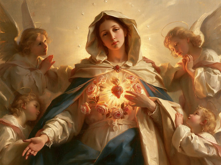 Immaculate Heart of Mary - Mary Surrounded by Angels · Landscape n° 6