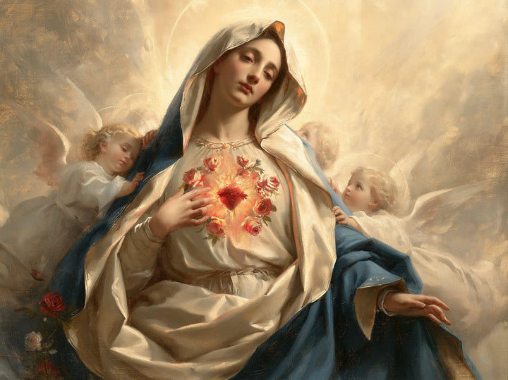 Immaculate Heart of Mary - Mary Surrounded by Angels · Landscape n° 7