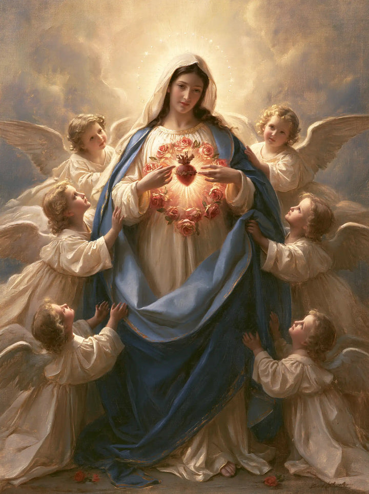 The Immaculate Heart of Mary — The Circle of Angels Around the Robe