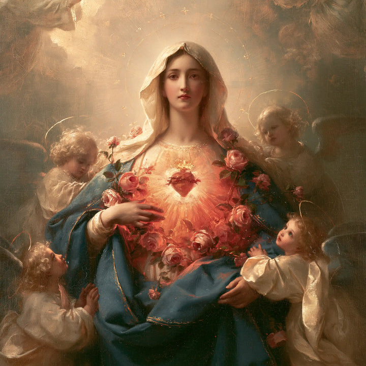 Immaculate Heart of Mary - Mary Surrounded by Angels · Square n° 5
