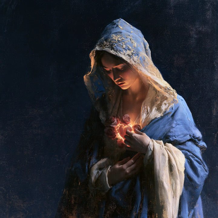 Immaculate Heart of Mary - Midnight Blue Chiaroscuro · Square n° 3