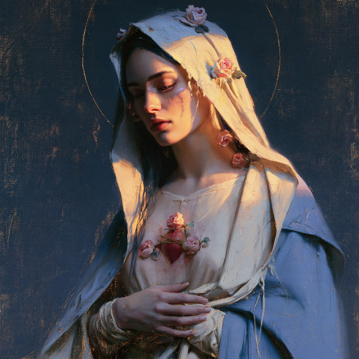 Immaculate Heart of Mary - Midnight Blue Chiaroscuro · Square n° 7