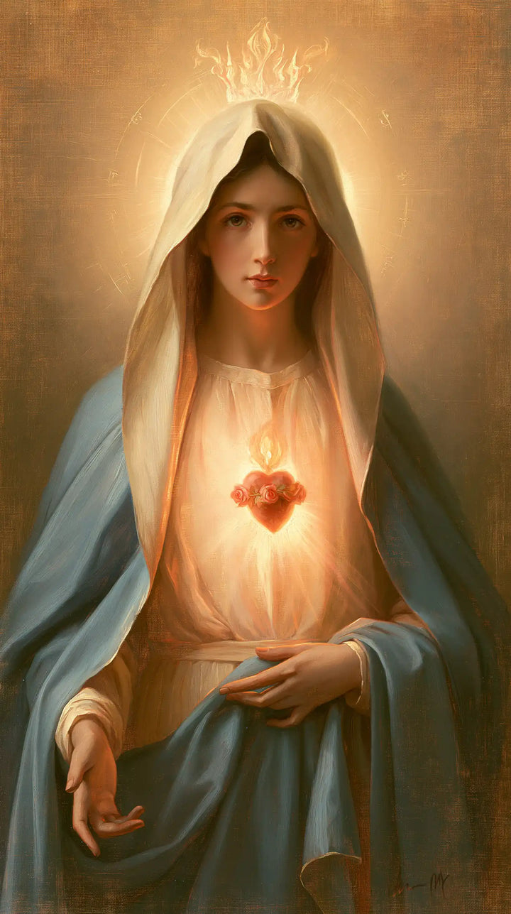 The Immaculate Heart of Mary — The Offered Hand Beneath the Little Sun