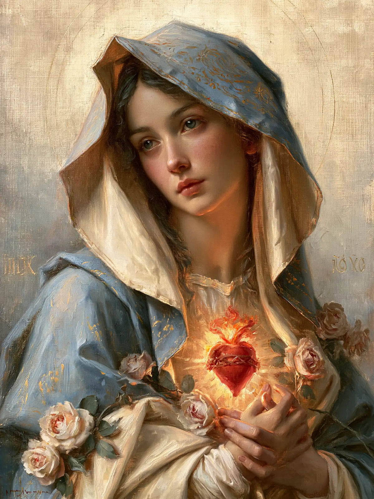 The Immaculate Heart of Mary — Pale Roses in the Sideward Gaze