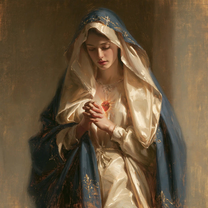 The Immaculate Heart of Mary — The Little Flame Beneath the Starred Veil