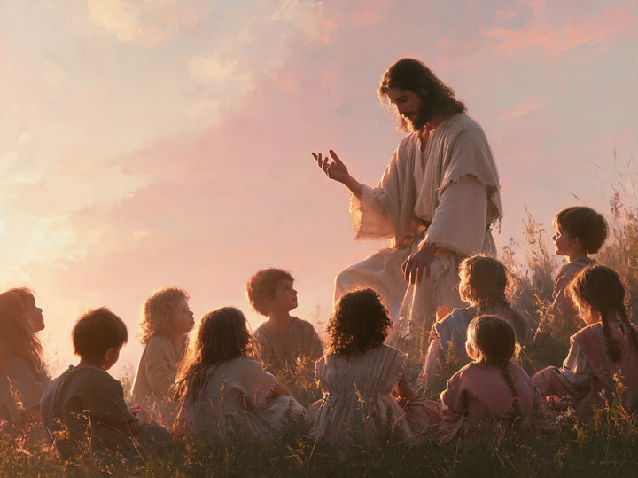 Jesus and the Children - Jesus and the Children at Dawn · Landscape n° 1