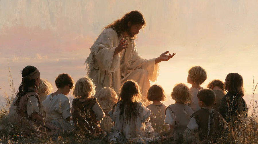 Jesus and the Children - Jesus and the Children at Dawn · Landscape n° 8