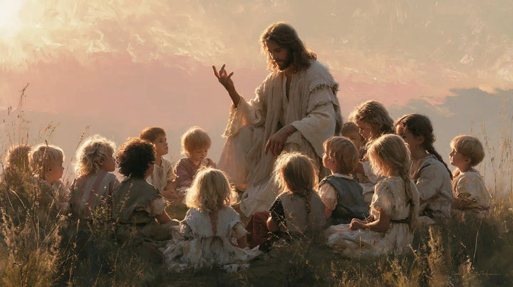 Jesus and the Children — The Open Hand above the Golden Curls