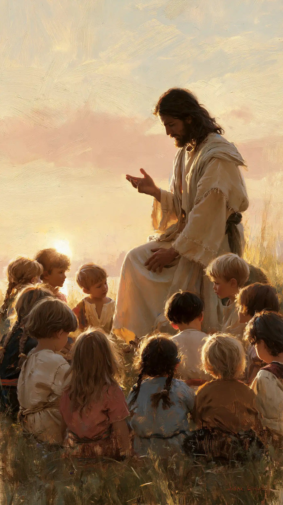 Jesus and the Children - Jesus and the Children at Dawn · Portrait n° 4