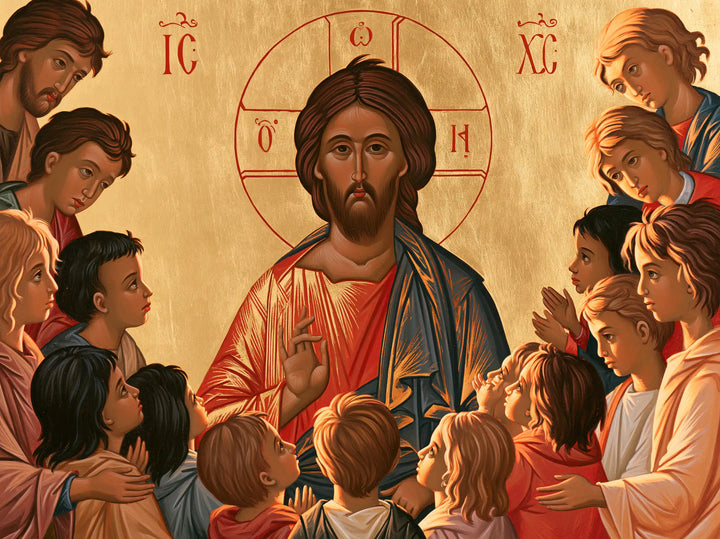 Jesus and the Children - Contemporary Byzantine · Landscape n° 3