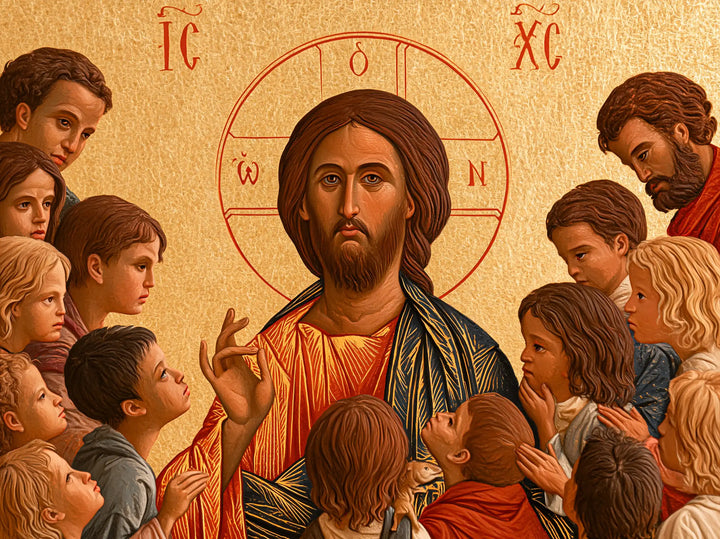 Jesus and the Children - Contemporary Byzantine · Landscape n° 6