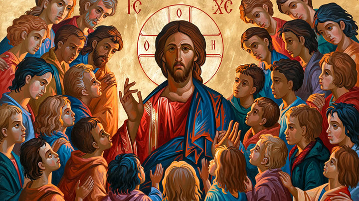 Jesus and the Children - Contemporary Byzantine · Landscape n° 10