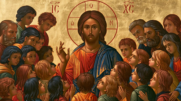 Jesus and the Children - Contemporary Byzantine · Landscape n° 13