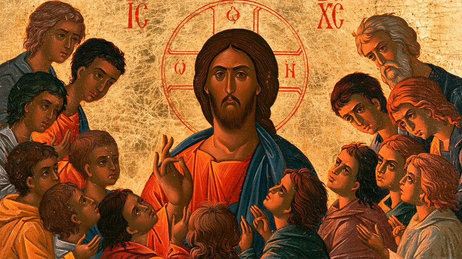 Jesus and the Children - Contemporary Byzantine · Landscape n° 14