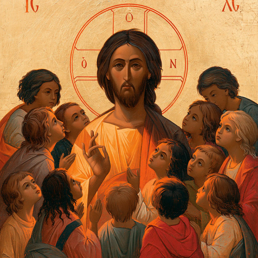 Jesus and the Children - Contemporary Byzantine · Square n° 6