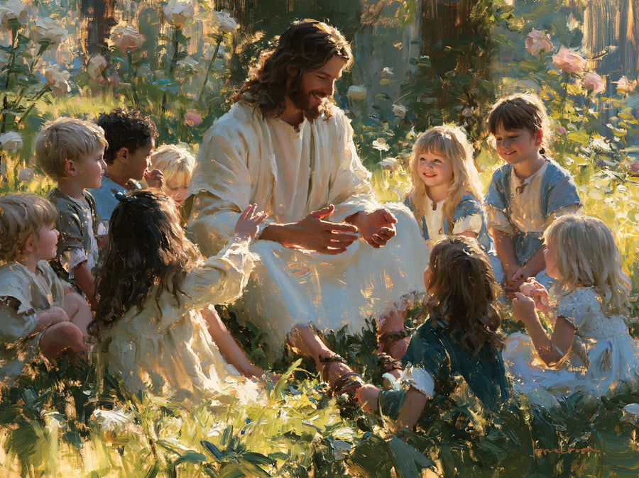 Jesus and the Children - Impressionist · Landscape n° 2