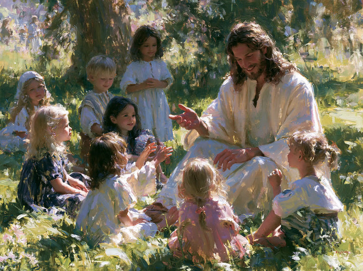 Jesus and the Children - Impressionist · Landscape n° 4