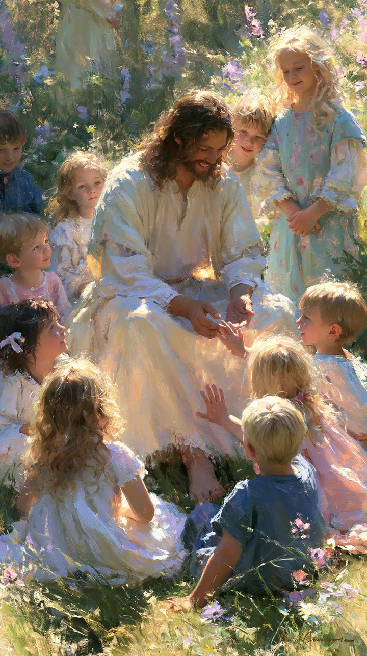 Jesus and the Children — The Little Blue Back at Listening’s Threshold