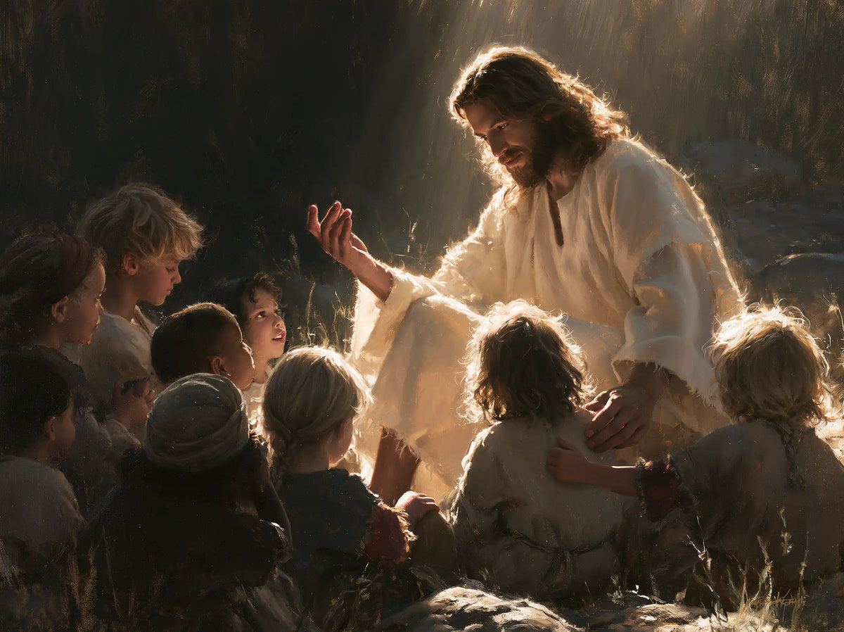 Jesus and the Children - Jesus as Divine Light · Landscape n° 1