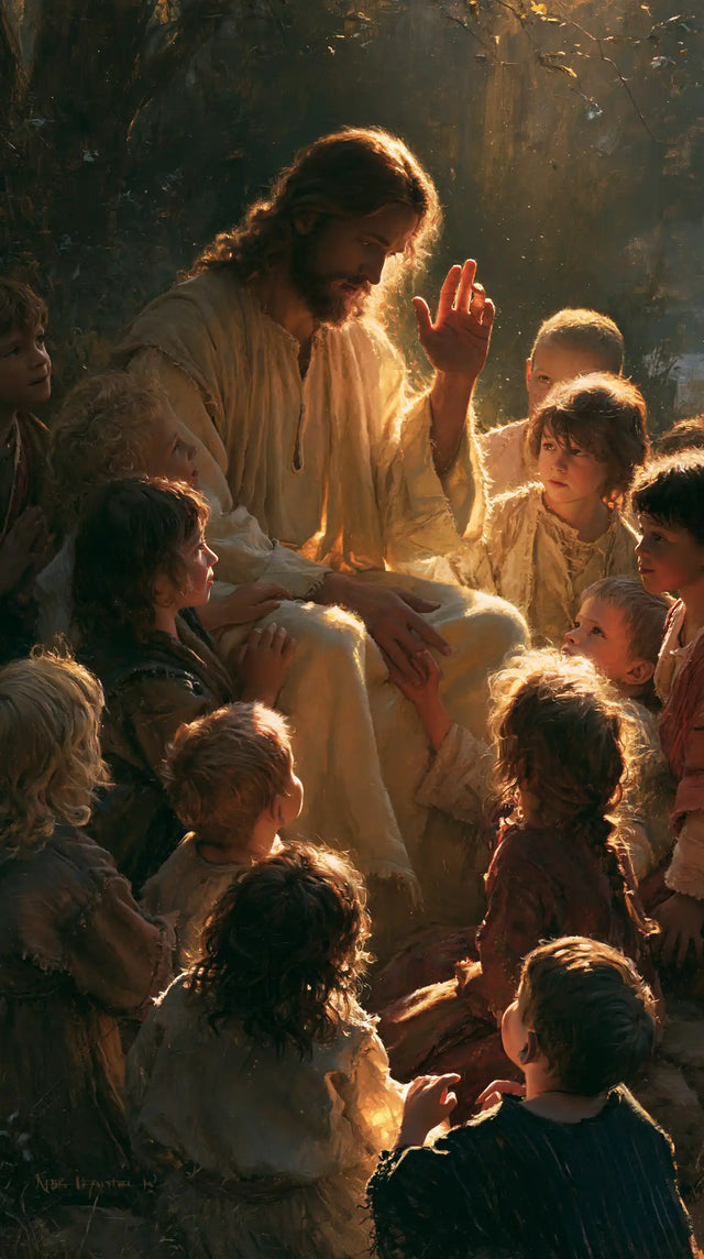 Jesus and the Children — A Blessing in the Falling Light